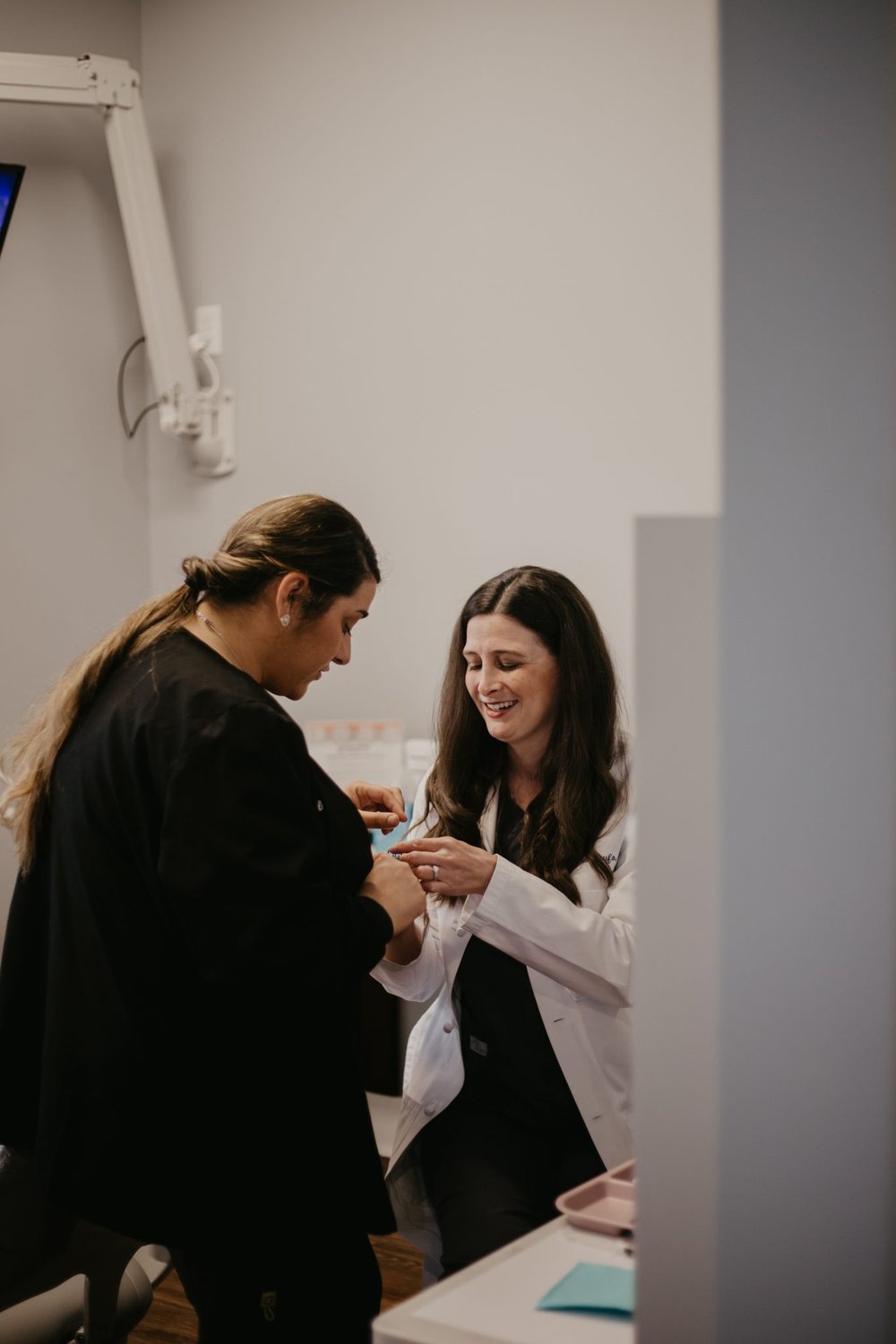 An Eastover Dental team member with a patient